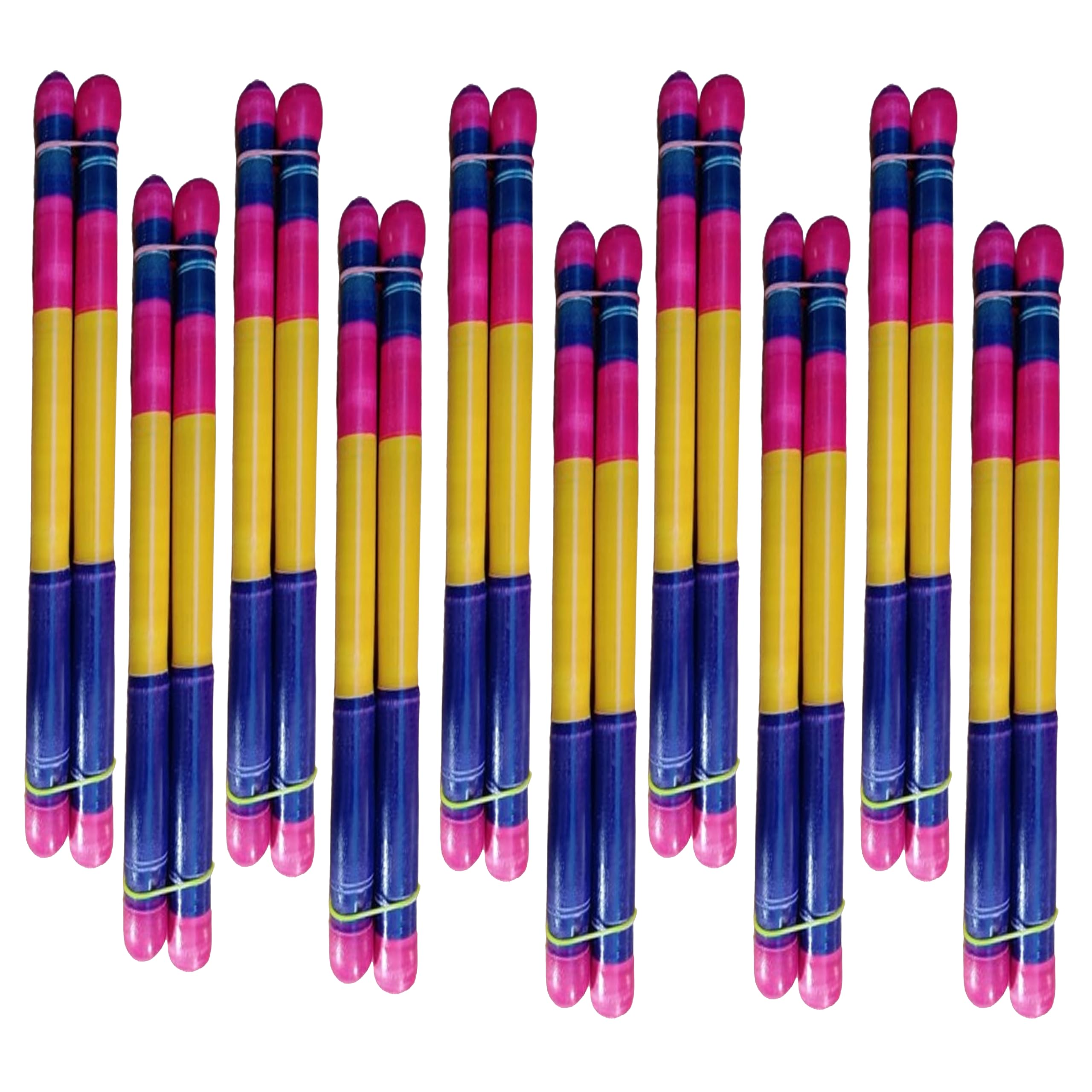 IAgri Wooden Multicolor Dandiya Sticks for Garba - 10 Pair - Navratri Special/Festival/Functions for Garba and Kolattam Dance/Music Sticks (B0CTFLBPPL) Amazon Price History, Amazon Price Tracker