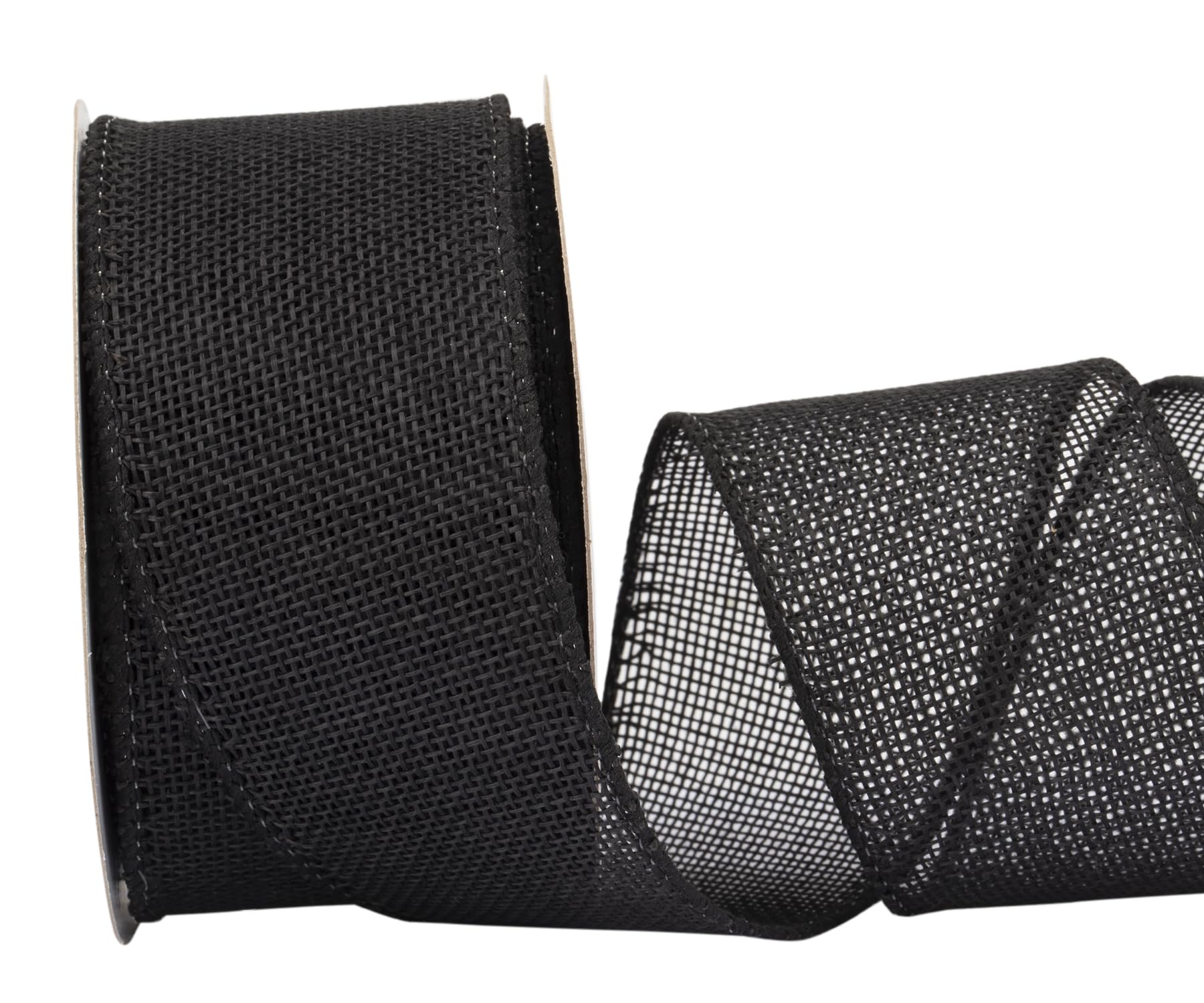 Fondersy 9-Meter Black Burlap Ribbon Wired Burlap Ribbon, 50mm Width for Gift Wrapping Floral Arrangements, Wreath Making - Image 2