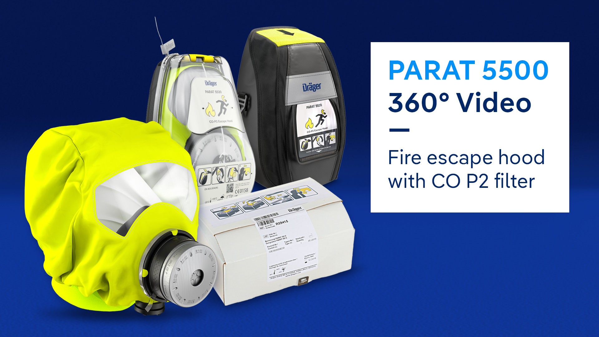 DRAGER PARAT 5520/5530 FIRE ESCAPE HOOD - Ocean Safety