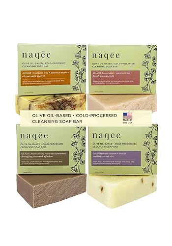 Miniatura 1 de Paquete de 4 jabones de aceite de oliva, hecho a mano, vegano, orgánico, a base de plantas, jabón en barra, jabón de manos, jabón corporal, jabón de