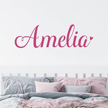 Name Wall Decal Sticker - Multiple Font Custom Baby Name - Nursery Wall Sticker - Baby Girl Baby Boy Room Wall Decor - 130522PRE