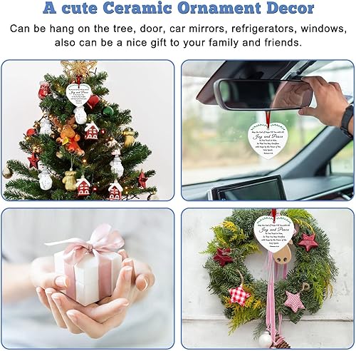 Vista 29 de Regalos de aliento cristiano para mujeres y hombres, adorno de Navidad, regalo inspirador de versículo bíblico, regalo de bautismo Josué 1:9 para Sé