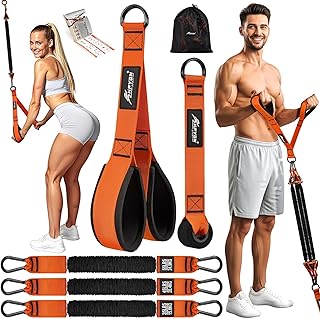 HPYGN Resistance Bands Training for Arms, Biceps, Triceps, Back, Abs, Shoulders, Exercise Bands with Handles, Door Anchor,…