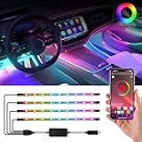 FCPVHOY car led Lights Interior,car Ambient Lighting,Inside Lights for car,APP Control 16 Million Colors Music Sync,DIY Mode Multicolor led Lights for car Interior,Trucks,SUVs,15V USB Power
