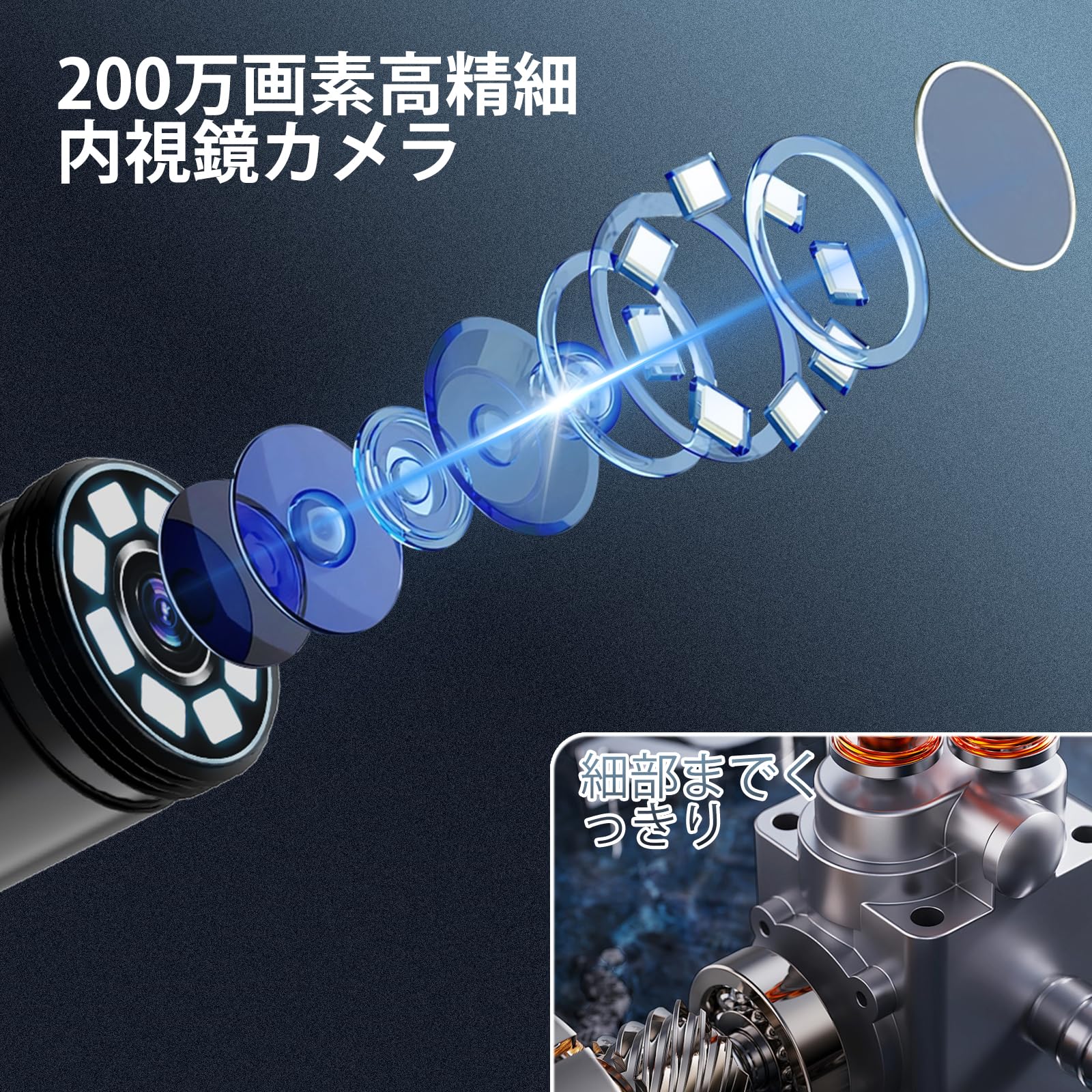 Amazon.co.jp: ファイバースコープ Ennovor 内視鏡カメラ マイクロ