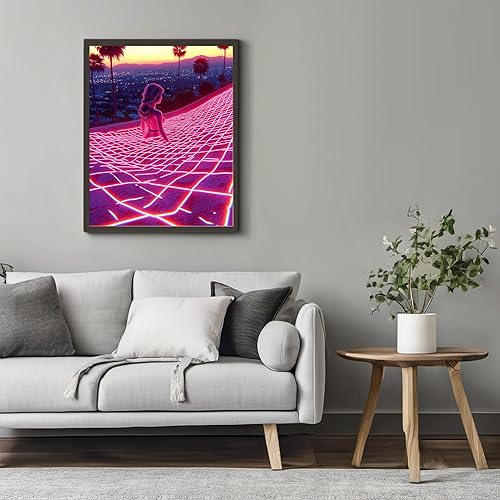 Miniatura 5 de Posterizer 1 póster inspirado en el festival de synthwave de los años 80, rejillas de neón, 2, arte retro, regalo para hombres, mujeres,