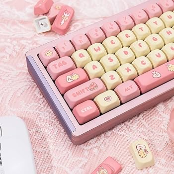 Amazon.com: GEKUCAP PBT Cute Pink Yellow Keycaps 136 Keys Amazon.com: GEKUCAP PBT Cute Pink Yellow Keycaps 136 Keys