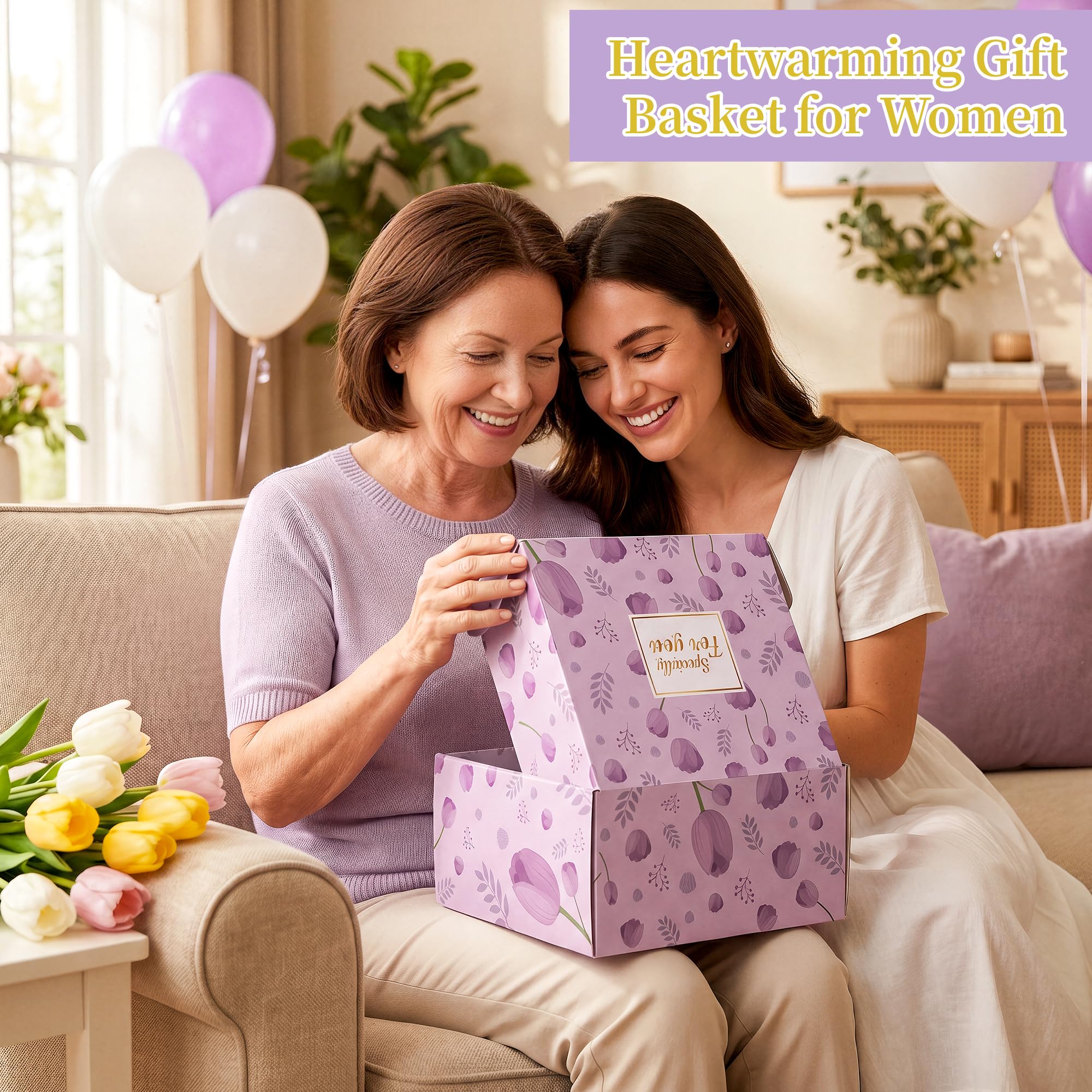 15-Piece Self-Care Gift Basket for Women with Blanket and Insulated Tumbler