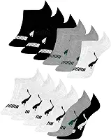 Kit 12 Pares Meias Sapatilha Invisível Esportiva Masculino Adulto, 4 Branco - 4 Cinza - 4 Preto, 39-43