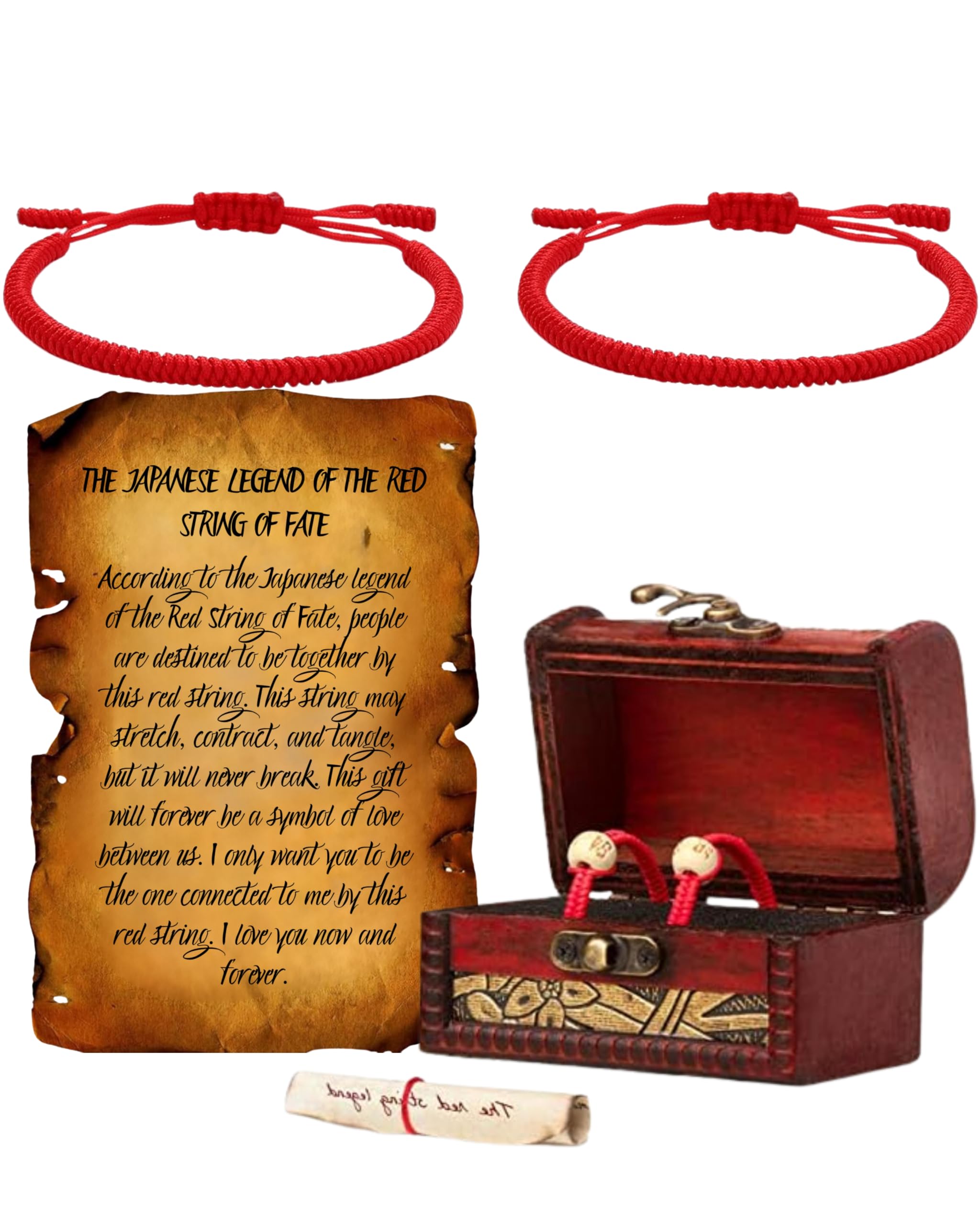 Buy YVORERed String of e Bracelets for Couples | Treasure Box Gift