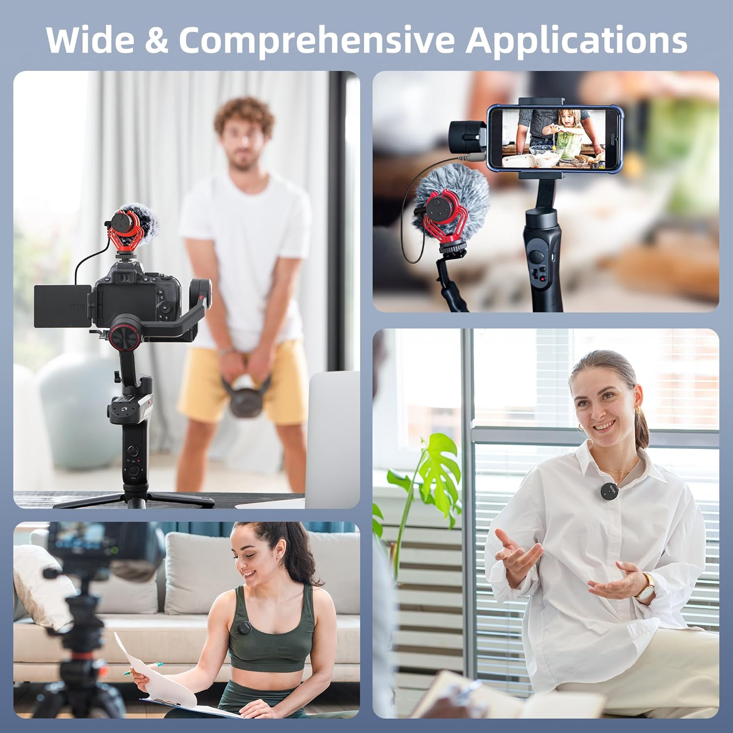 BOYA MM1W Shotgun Mic for Video Camera, Shotgun Microphone with Shock Mount, External Microphone for iPhone, Android, Smartphones, DSLR Camcorders, Ideal for Recording, Live Streaming, and Vlogging