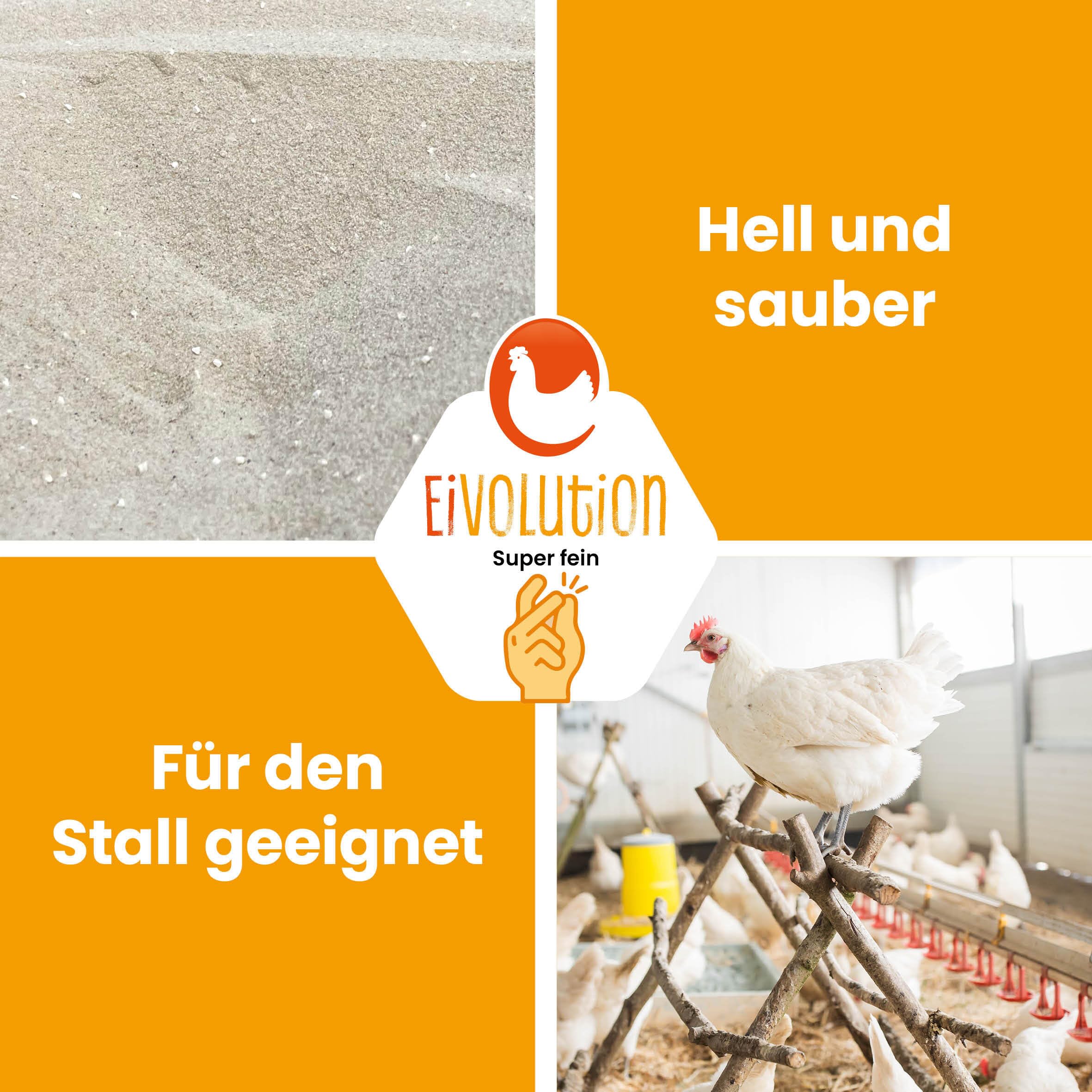 Badesand 8 kg mit Anis für Hühner und Wachteln - mit Kalkgrit - für Gefiederpflege und gegen Parasiten - für mehr Wohlbefinden