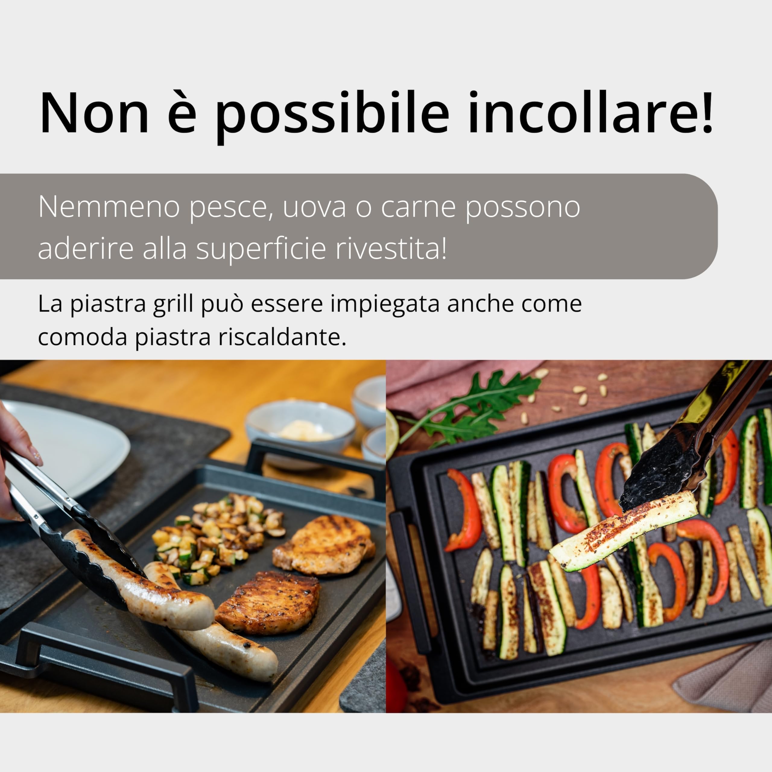 Padella preferita – Teppanyaki con manici laterali, 41 x 24 cm, per tutti i piani cottura e forno