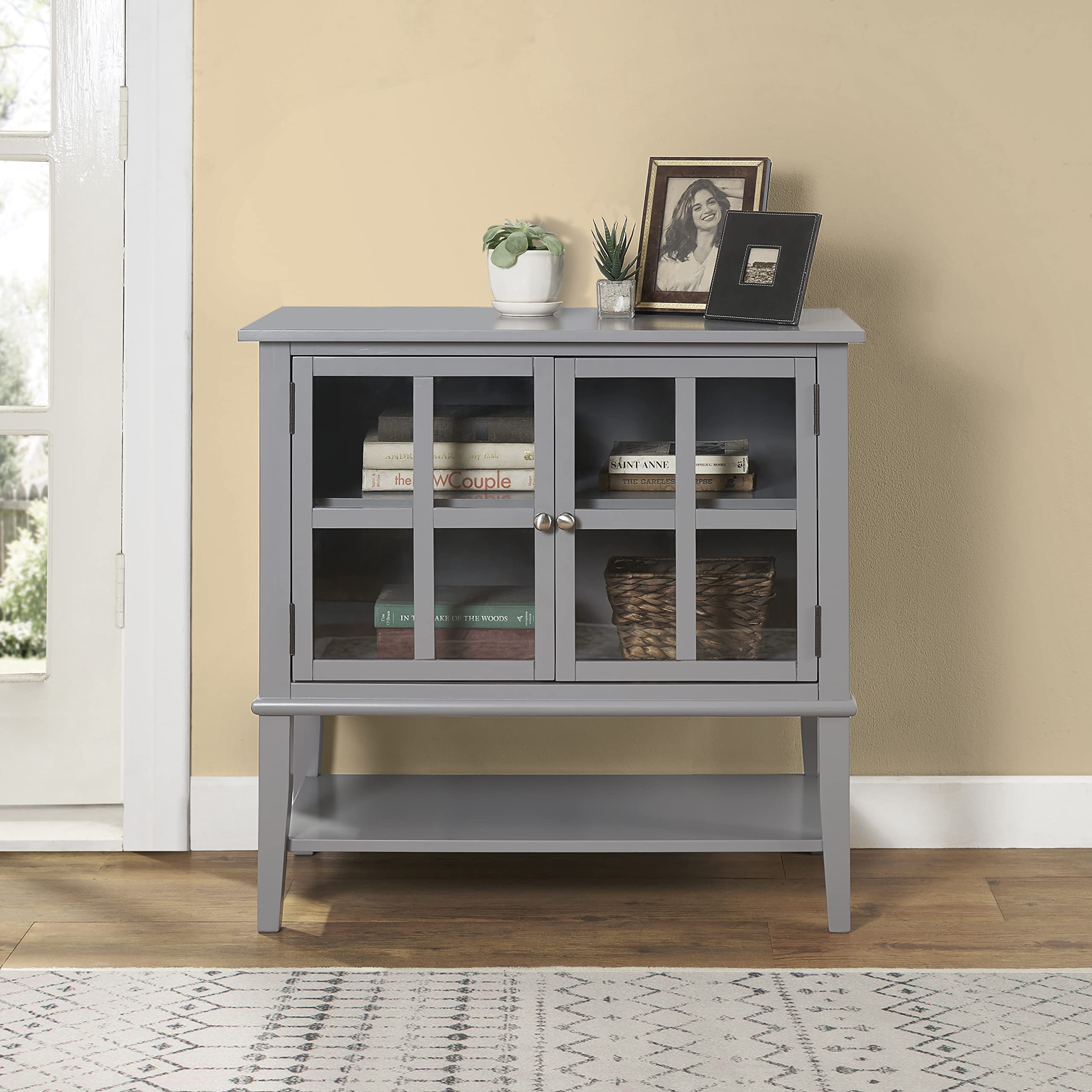 Dorel Home Storage Cabinet, Grey, One Size