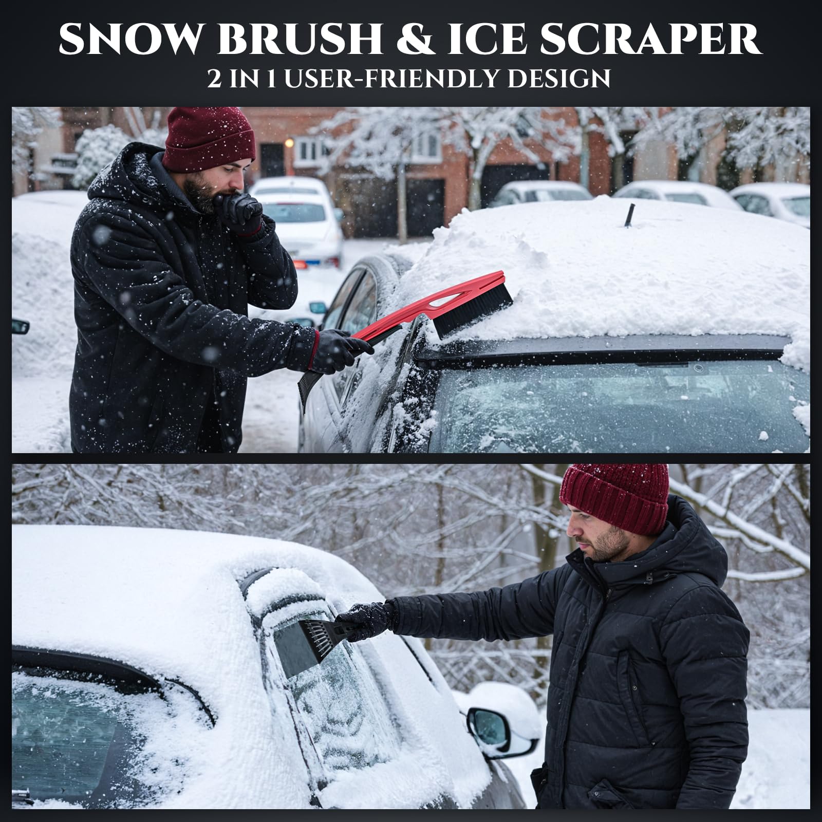 Roadside Emergency Car Kit for Vehicles, Car First Aid Kit Emergency Kit with Jumper Cables, Snow Shovel, Tow Strap, Car Safety Kits, Road Trip Assistance for Men, Women, New Driver Gifts