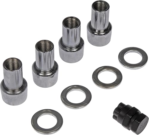 Miniatura 1 de Dorman 711-523 - Cerradura de tuerca de rueda cromada dúplex Mag 9/16-18, paquete de 4 unidades, ajuste universal