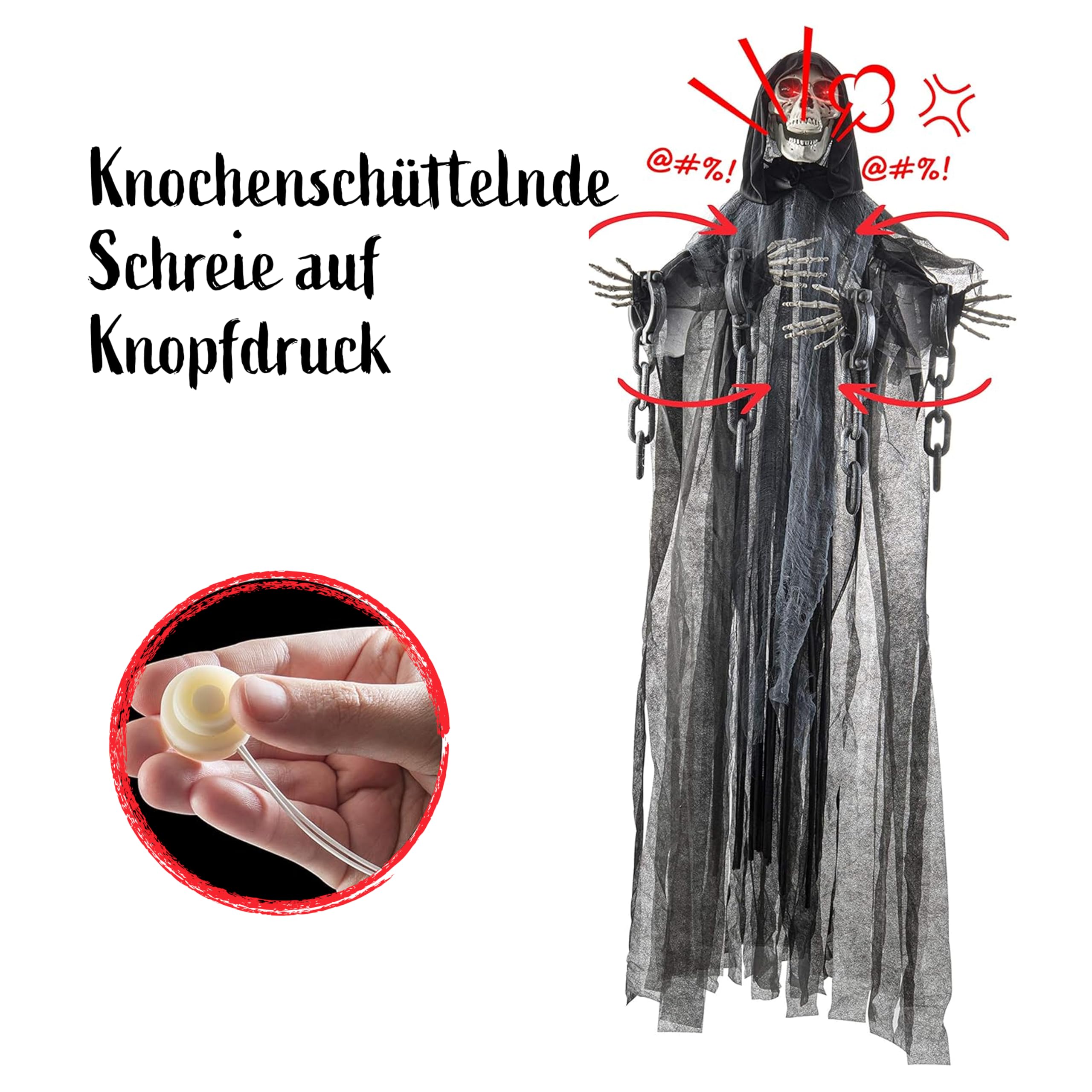 Halloween Hanging Schädel - Grusel Dekoration Für Garten & Party