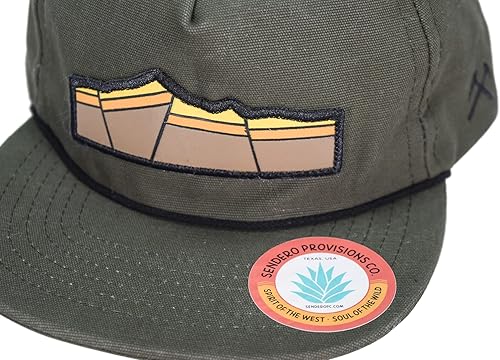 Miniatura 3 de Sendero Provisions Co Parche serigrafiado Geo Field Snapback Sombrero Verde Oscuro Talla única Verde oscuro talla única