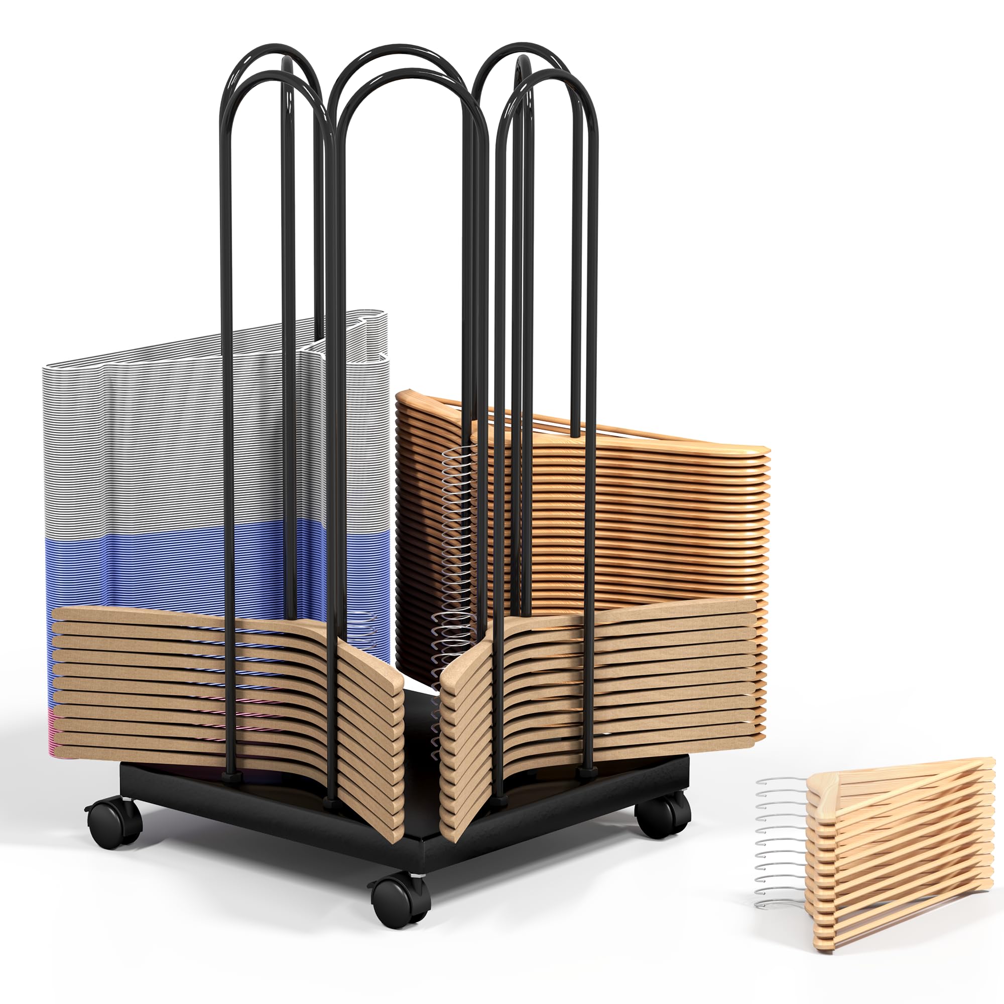 Amazon.com: AIWFL 4 Side Storage Hanger Stacker Cart, Hanger