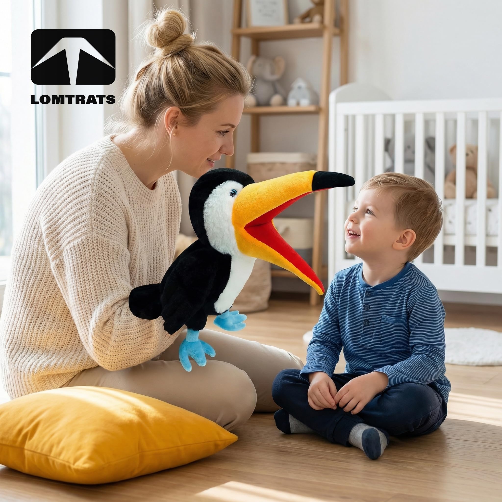 Marionetas de Mano de pájaros para niños,Incluye Loros, Pavos Reales, etc. con Bocas Abiertas móviles, Contar Cuentos,Regalos de cumpleaños - 2