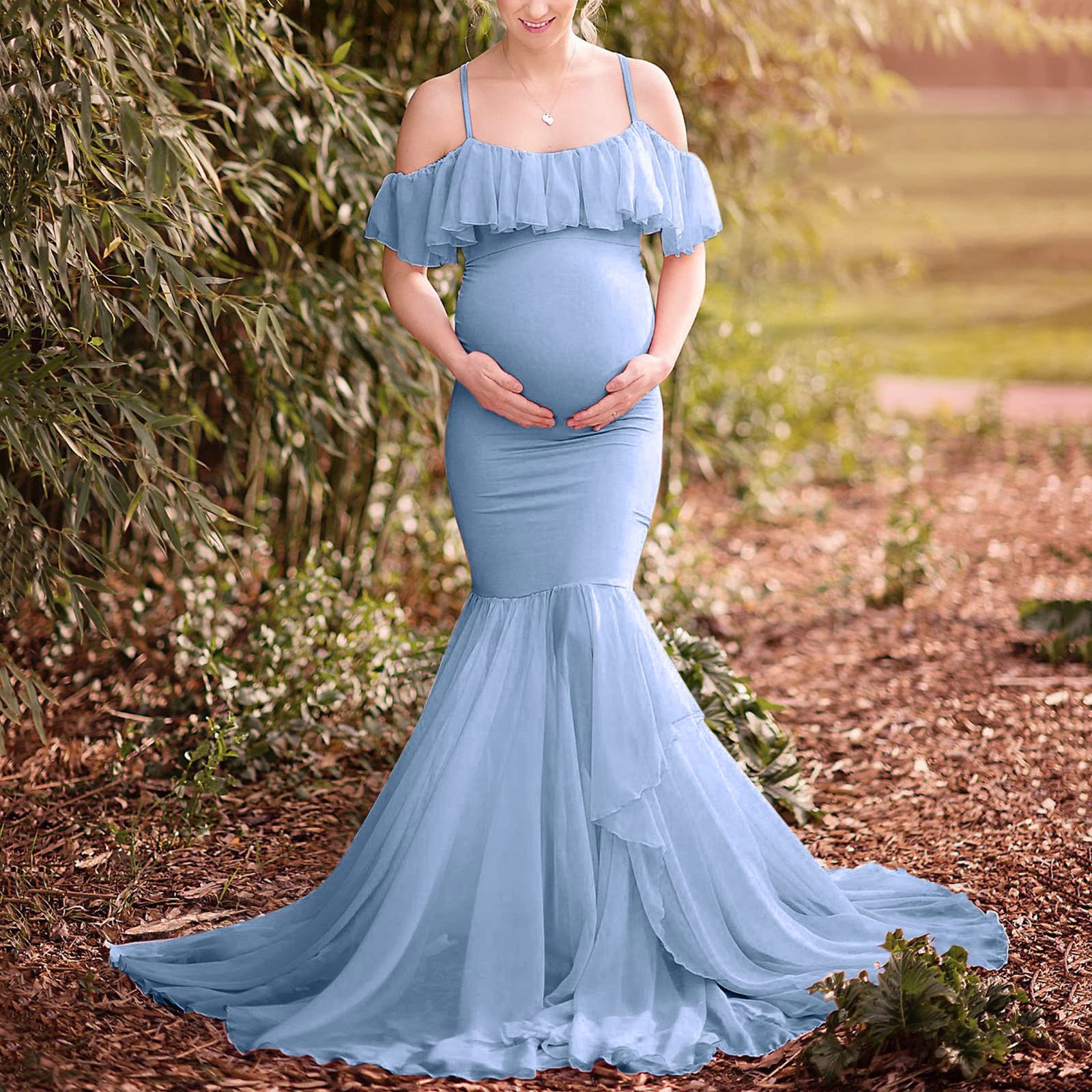 Abito Lungo/Corta da Donna per La maternità Vestiti Premaman Donna Senza Maniche Abiti Premaman Fotografia Puntelli Fancy Servizio Fotografico Casuale Gravidanza Abbigliamento maternità