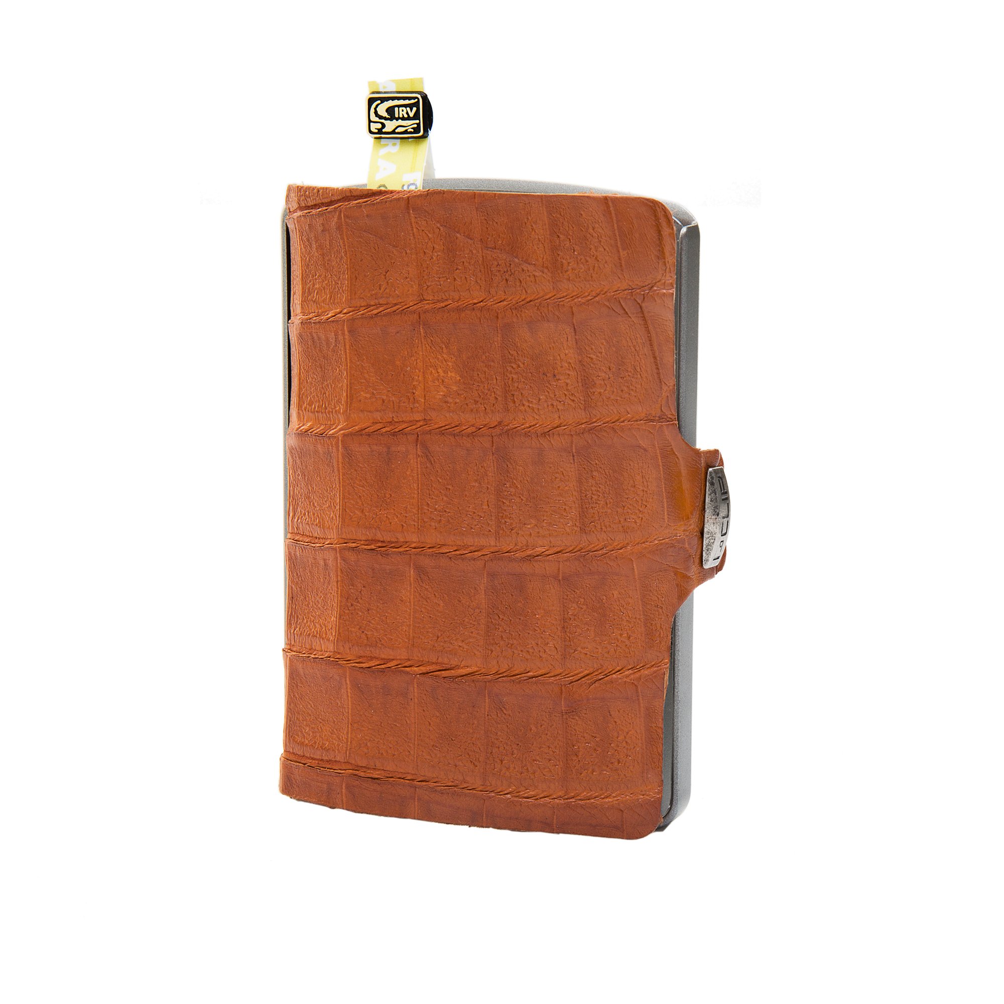 I-CLIP Cards Wallet Caiman Leather 'Cognac'