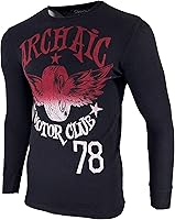 Vista 3 de Archaic by Affliction Camiseta térmica para hombre, color negro