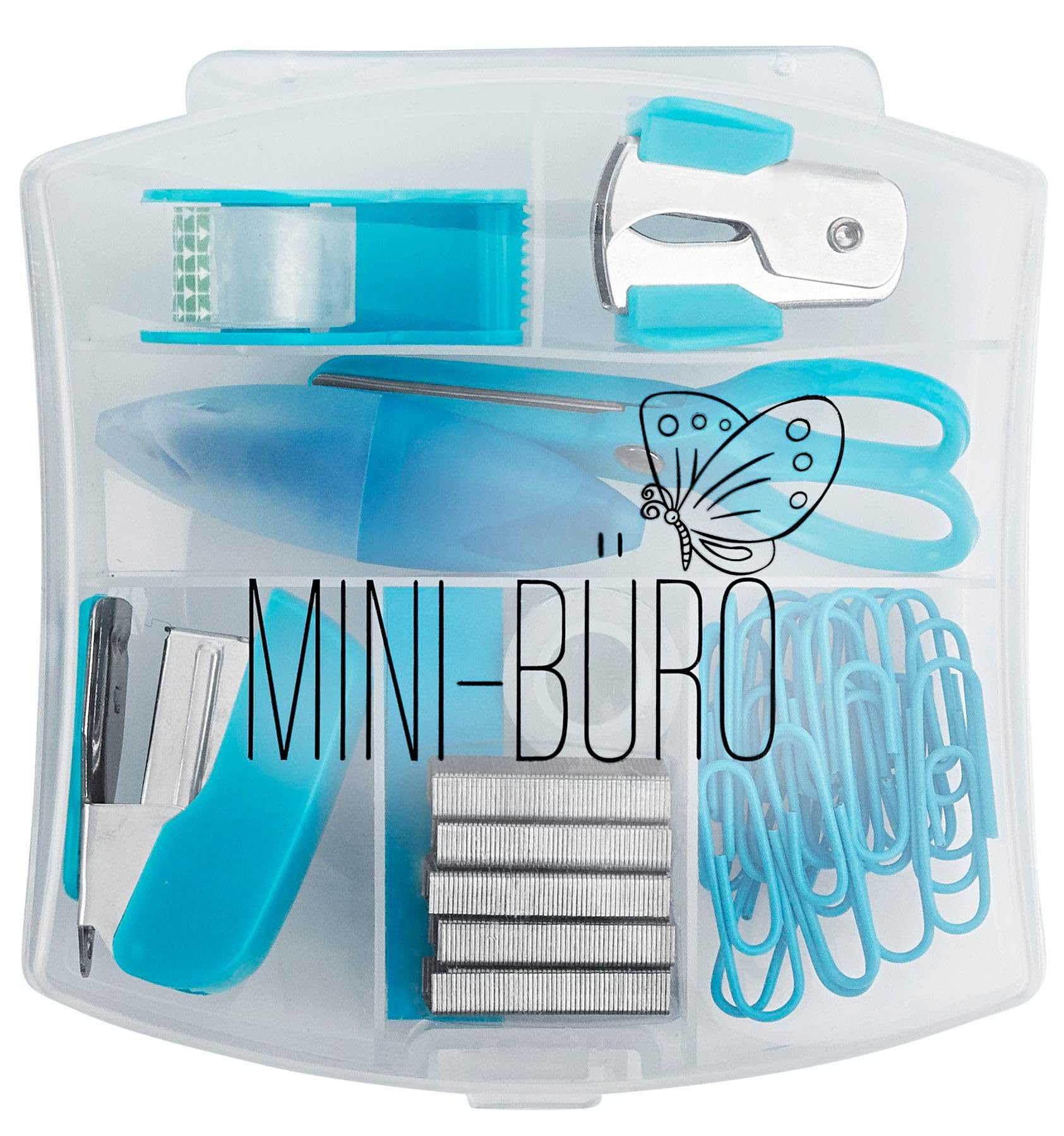 8-teiliges Mini-Büro-Set In Grün - Kompakt & Praktisch Für Studenten Und Beruf