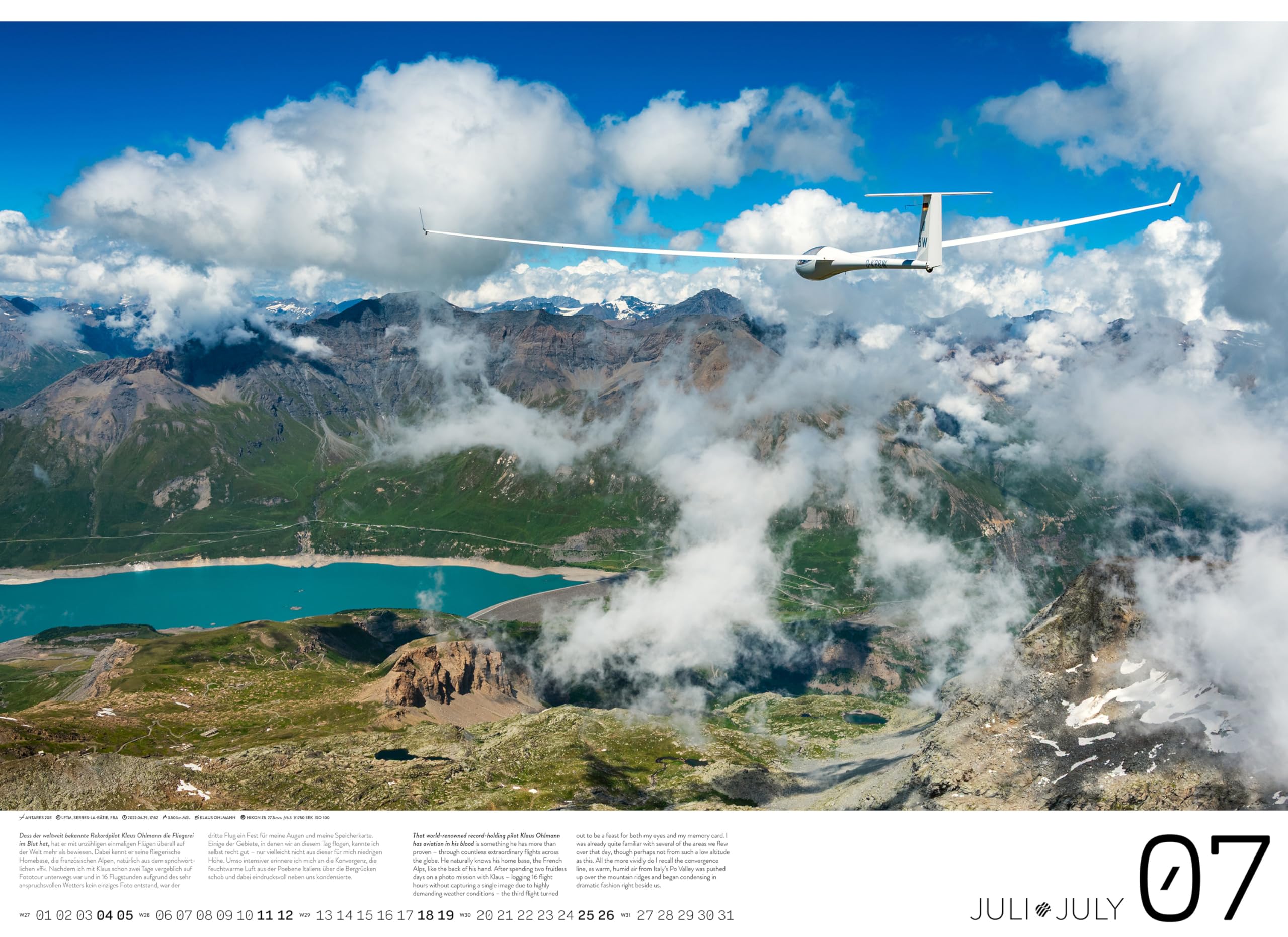 Segelflugkalender: Beauties of the Sky 2026 ― by Tobias Barth: VIENTO CALENDARS