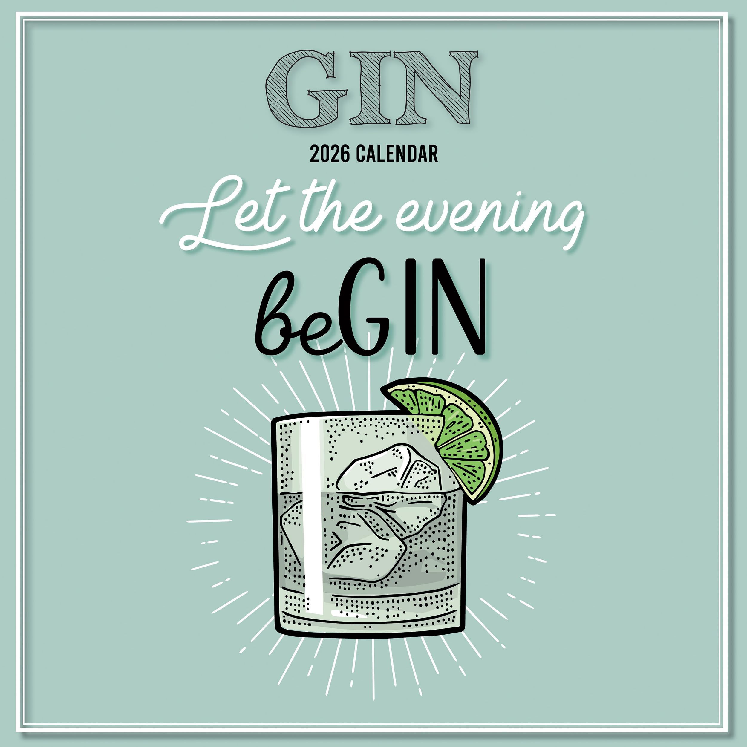 TGSC | Gin 2026 Calendar 16 Month (Sept 2025-Dec 2026) Family Square Wall Calendar 2026 UK | Planner with Large Grid for Home or Office Organisation - Humour 2026 Funny Calendar UK