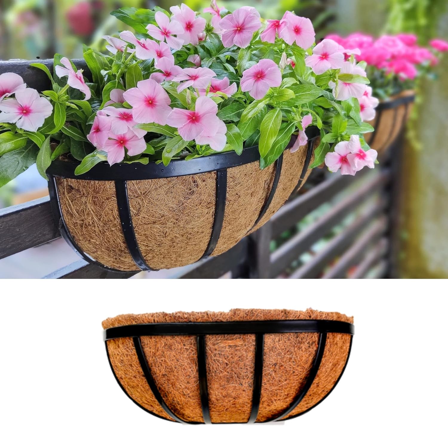 Maxona Wall Planter 1 Pack, 16 Inch Outdoor Wall Mounted Planter, Window Flower