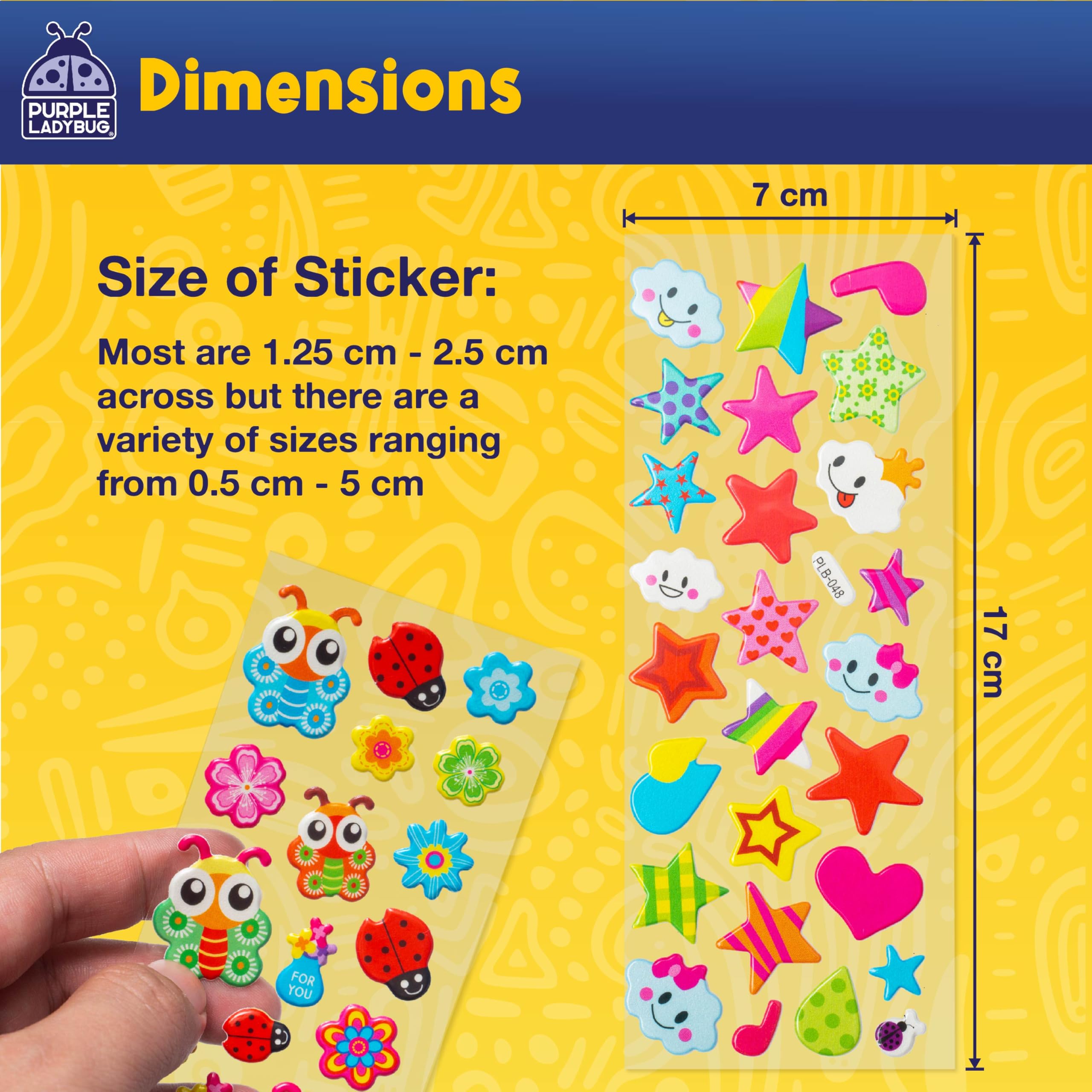 Purple Ladybug 1900 Puffy Sticker Collection for Kids 4-8 - 80 Unique Reusable Sheets Creative 3D Designs - — view 7