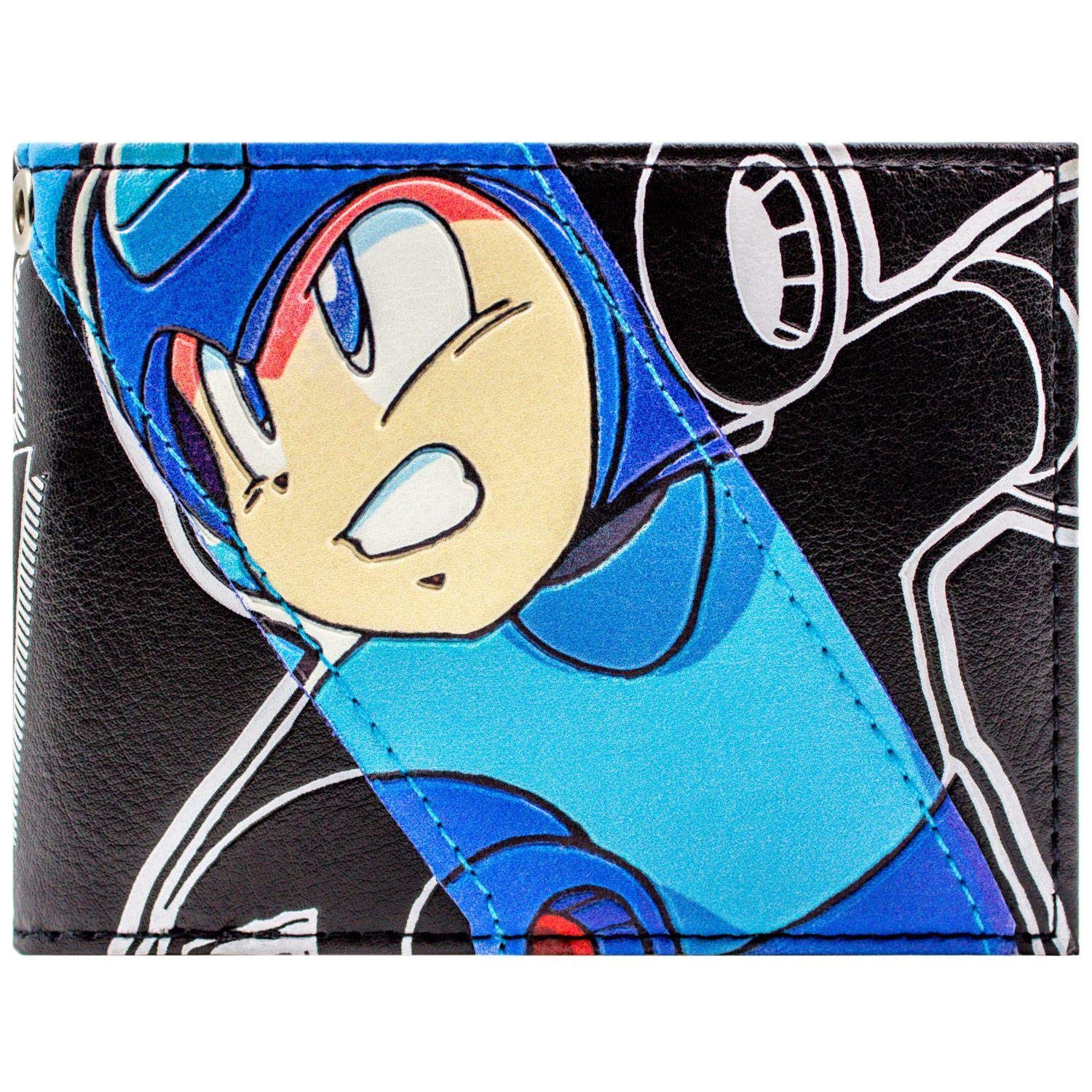 Retro NES Game Robot Hero Blue ID & Card Bi-Fold Wallet