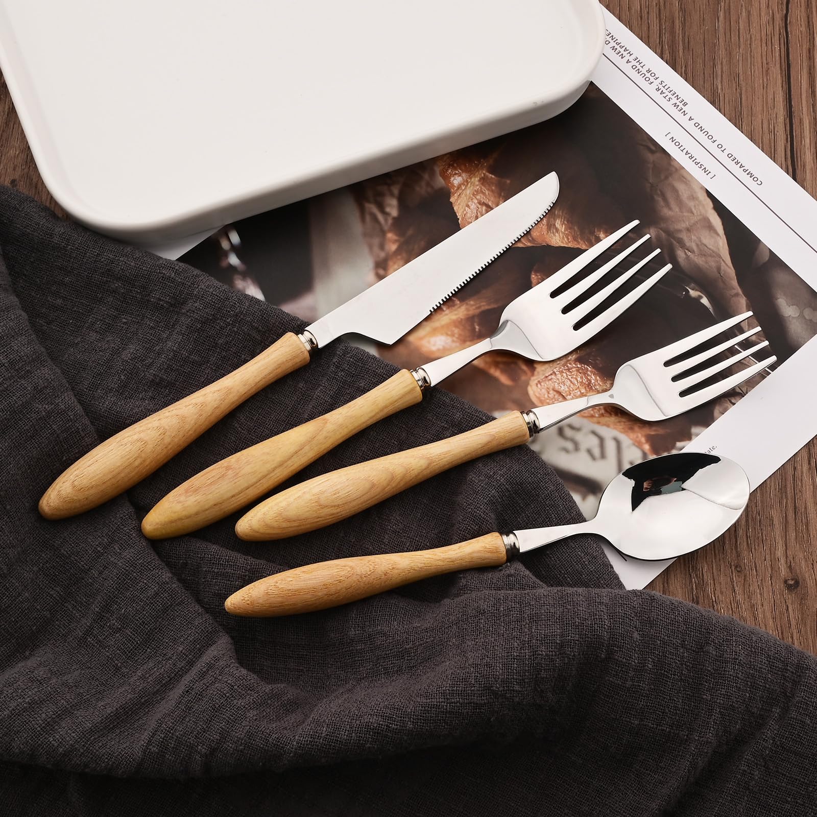 Amazon.com | Uniturcky 304 Stainless Steel Flatware Silverware Set