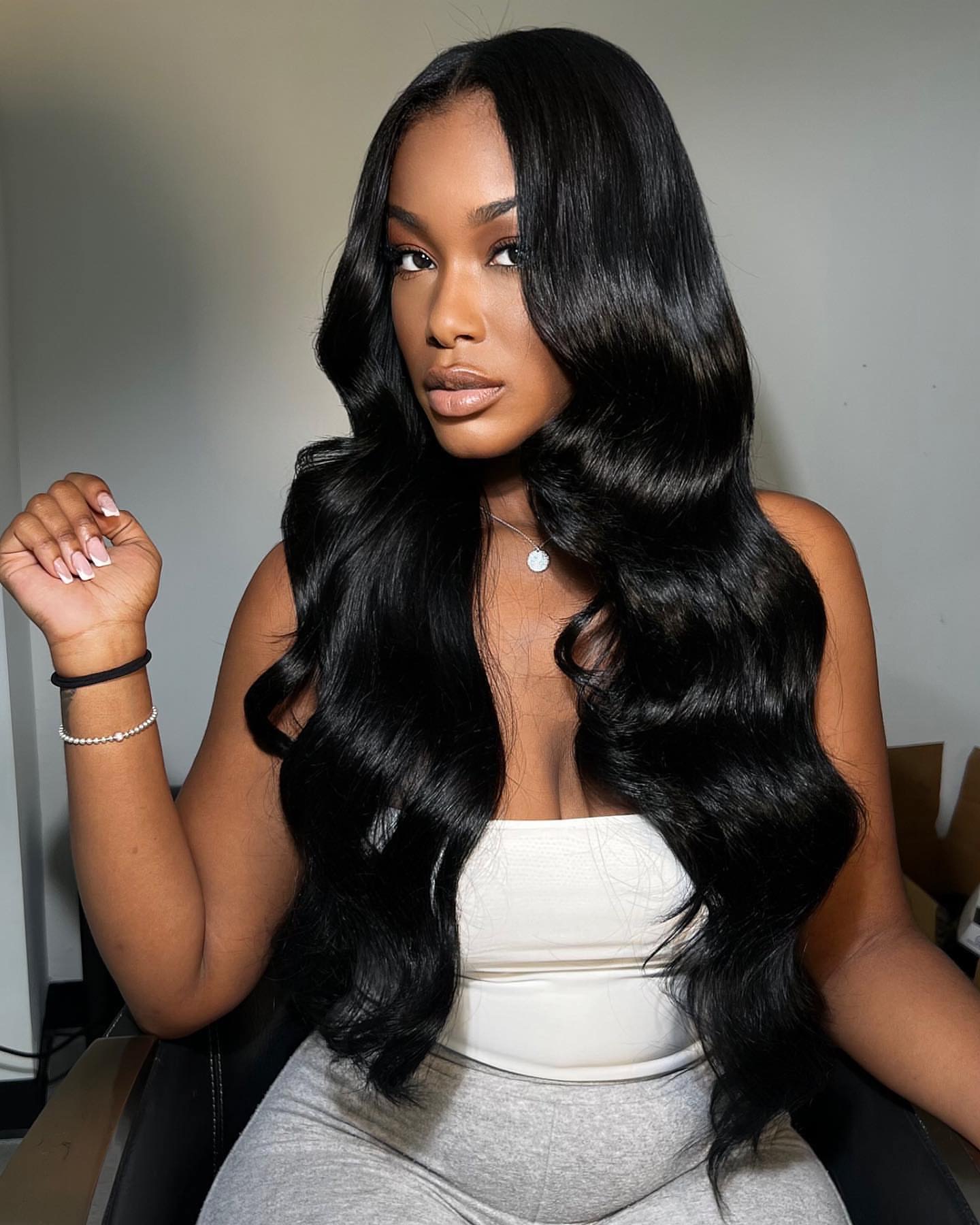 Wear And Go 6x5 Lace Frontal Wig Body Wave Human Hair Natural Black 24'' / 180% / Transparent HD - View #11