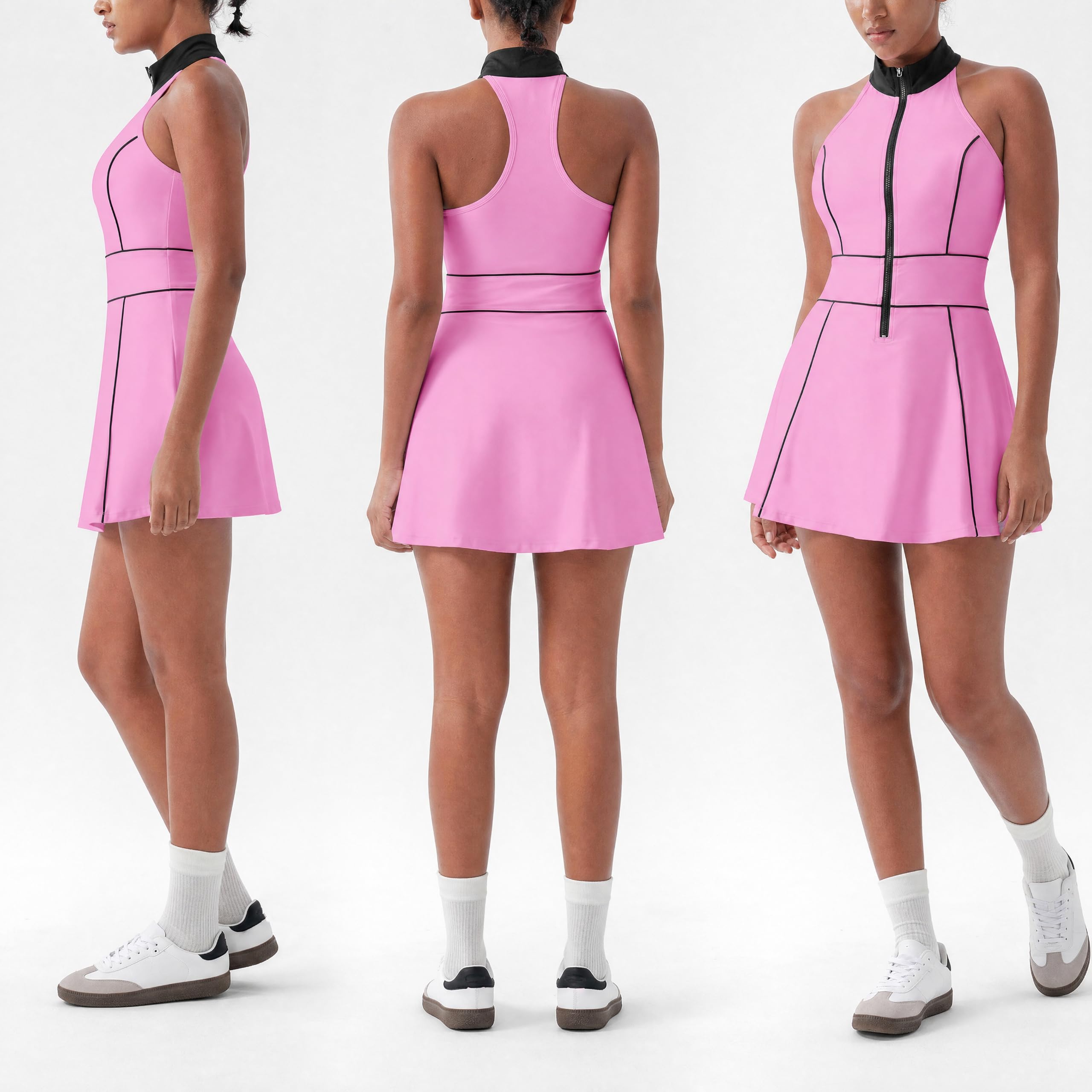 Falda pantalón Deportiva elástica y Transpirable para Mujer, de Cintura Alta, Estilo Tenis, Ideal para Fitness y Entrenamiento en el Gimnasio.