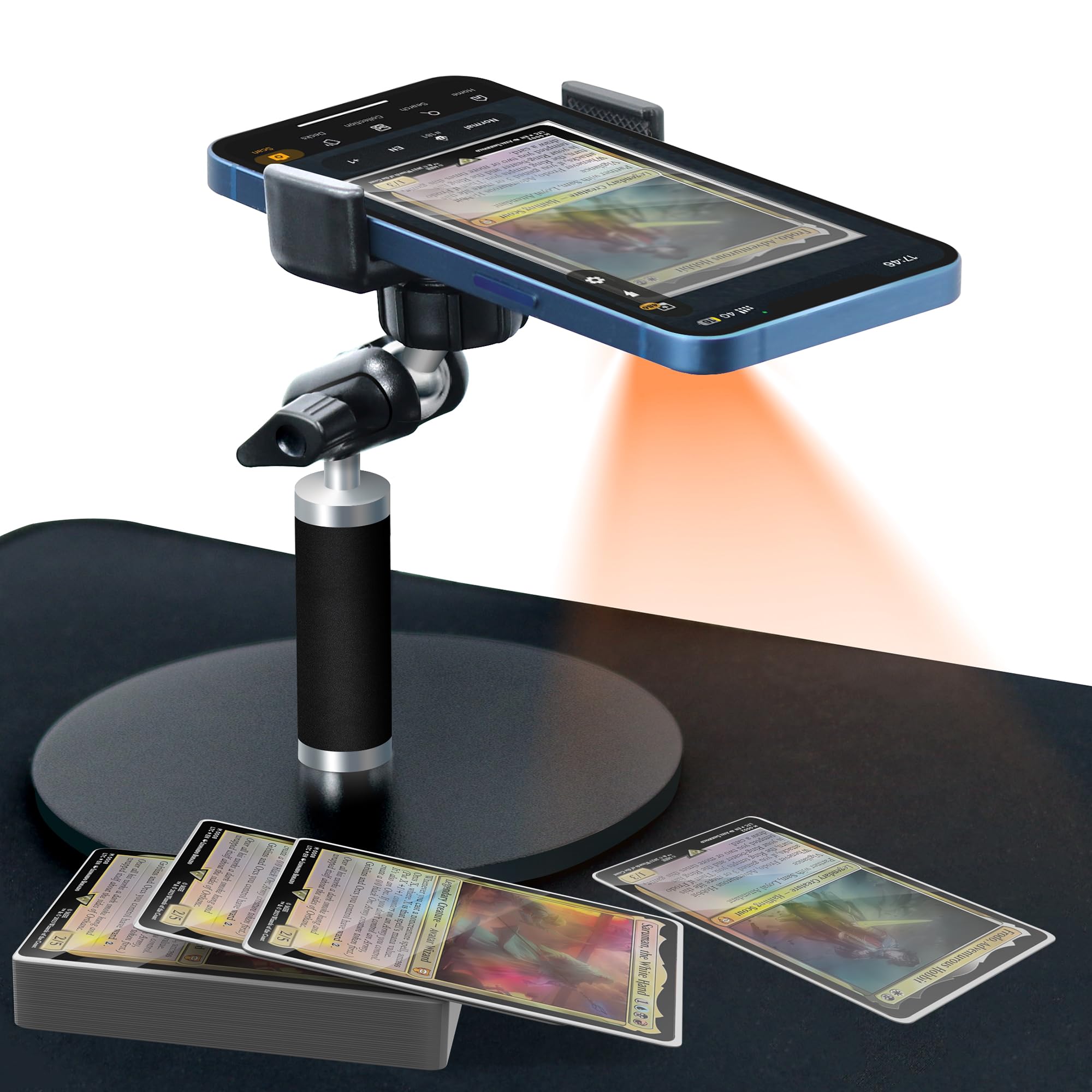 Card Slinger LED MTG Card Scanner Stand For ManaBox App - 6000K Light,  Phone Holder, For Unsleeved Cards Card Sleeves