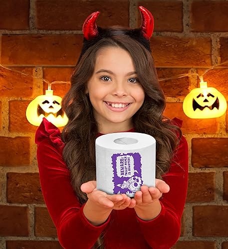 Miniatura 7 de Printed TP Halloween Beware Papel higiénico con estampado de regalo de broma - Papel higiénico aterrador para regalo de broma sorpresa para