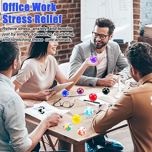Miniatura 4 de 60Pcs Stress Balls Bulk, Squeeze Squishy Balls , Small Sensory Balls for Adults Stress Relief, Classroom Prizes, Easter Halloween Party Favors,