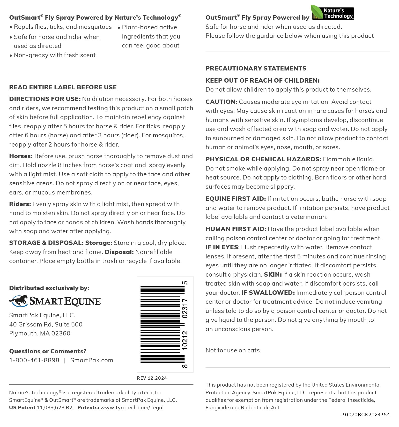 OutSmart® Fly Spray | Plant-Based Mosquito, Tick, and Fly Spray Repellent for Horses and Riders | Fresh Scent | 1 Gallon - image 2