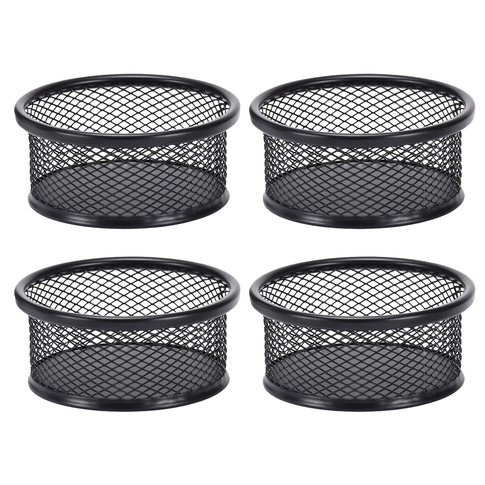 Minglea A Mingle Metal Round Desk Organizers For Paper Clips Thumbtacks Small Supplies With Open Top Design Nonslip Base Desk Round Holders