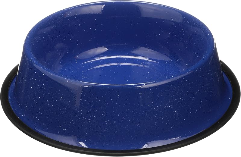 Tigela para Cães e Gatos em Aço Inoxidável com Esmalte e Base Antiderrapante Neater Pet Brands Azul 1,89 L