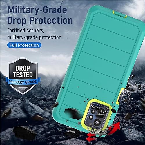 Miniatura 3 de Funda para Moto G Power 2023 5G con protector de pantalla integrado, a prueba de caídas, 3 capas, funda duradera de 3 capas, a prueba de golpes,