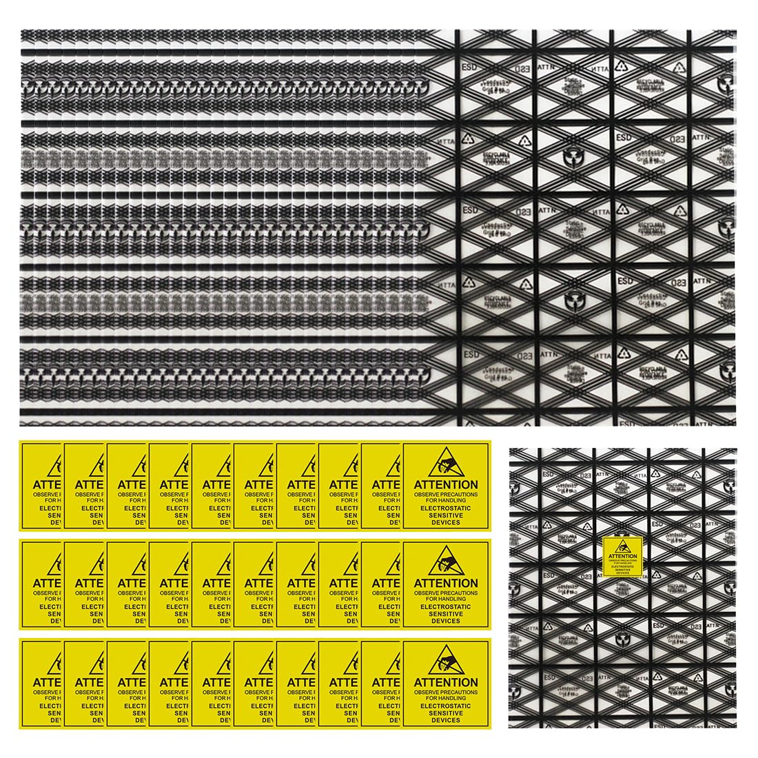 30 Sacs Antistatiques 20x30 Cm + Autocollants – Protection ESD Pour Composants électroniques, Cartes Mères, Disques Durs