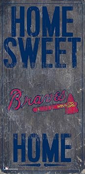Fan Creations MLB Atlanta Braves Unisex Atlanta Braves Home Sweet Home Sign, Team Color, 6 x 12