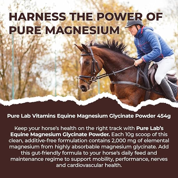 Pure Lab Vitamins Equine Magnesium Glycinate Powder 454 g