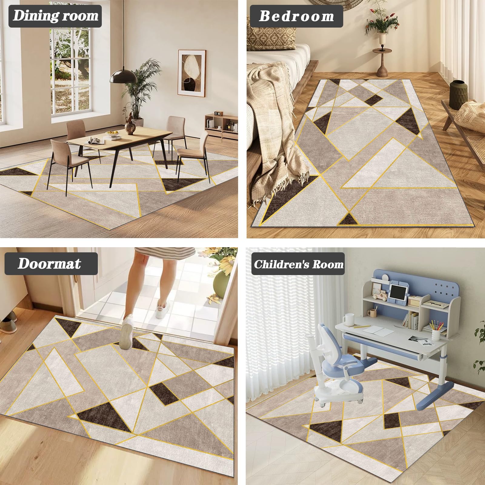 Tapis Gaming Sol, Tapis Protège-Sol, Tapis Chaise de Bureau, Tapis de Protection Protection de sols durs, 140 x 160 cm Tapis Sol Gamer Antidérapant pour Bois/Carrelage pour Bureau et Maison