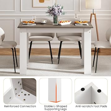 LIFEZEAL Dining Table 120 x 70 cm (White)