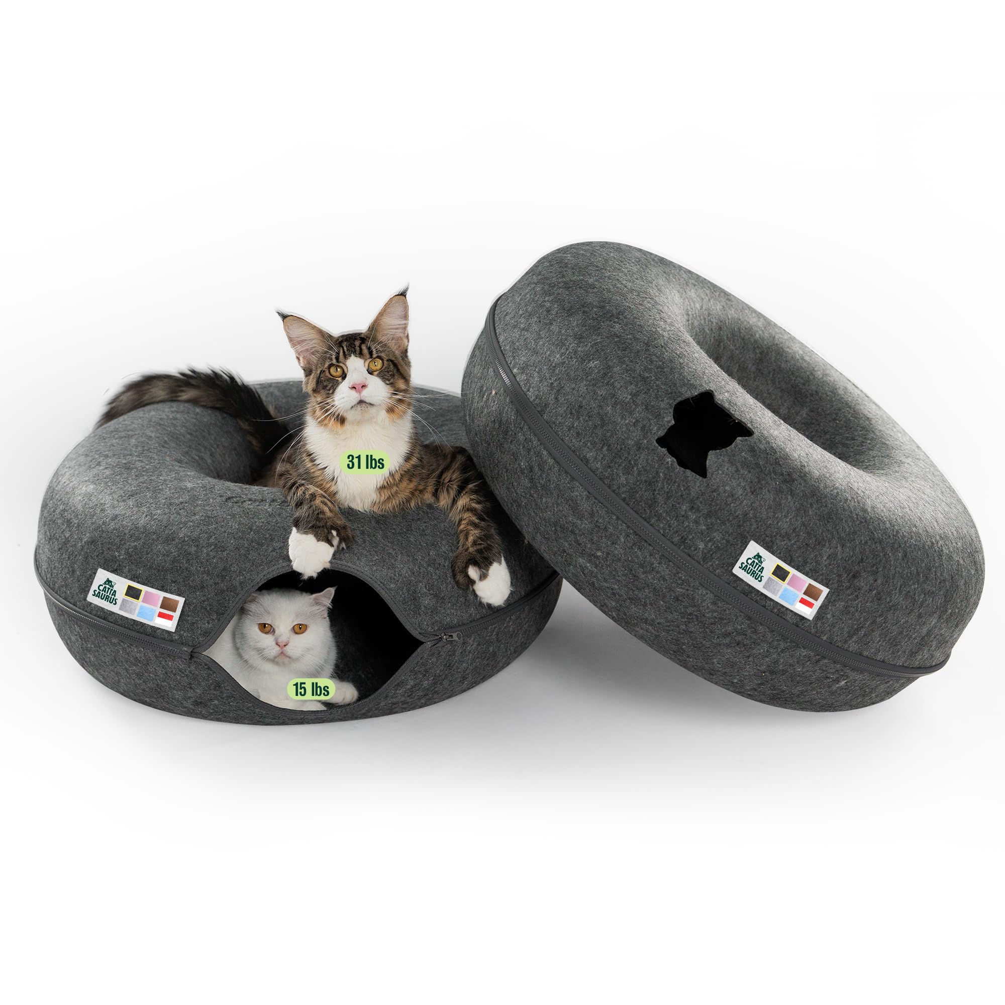 Cattasaurus Peekaboo Cat Cave Duo Jumbo Set