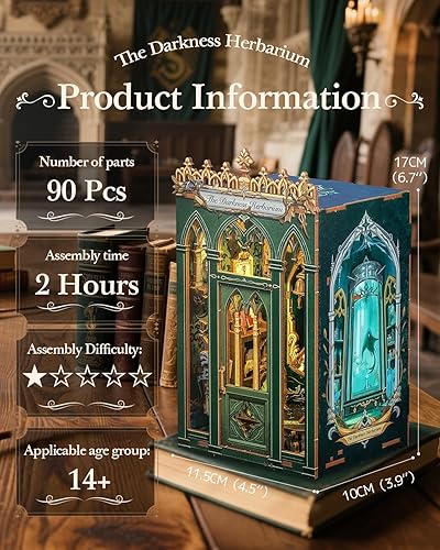 Miniatura 55 de CUTEBEE - Kit de rincón de libros, kit de casa de muñecas en miniatura para adultos y adolescentes, rincón de casa en miniatura, decoración 3D